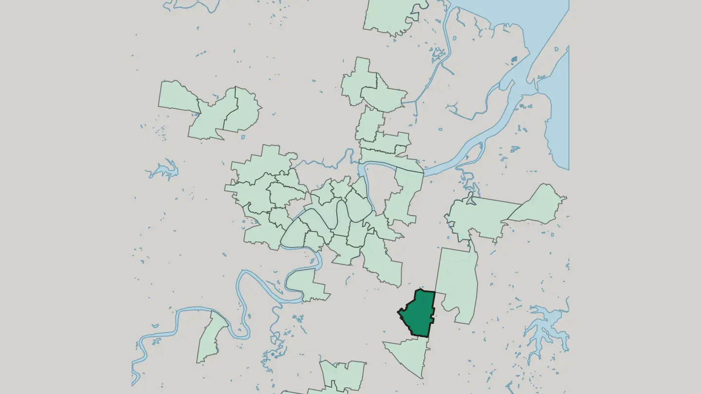 Map of Mount Gravatt East in Brisbane