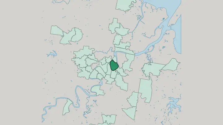 Map of New Farm in Brisbane