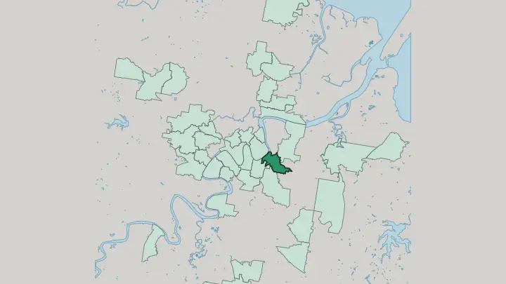 Map of Norman Park in Brisbane