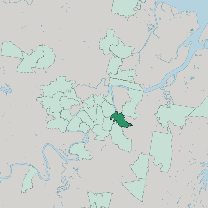 Map showing Norman Park — In Brisbane