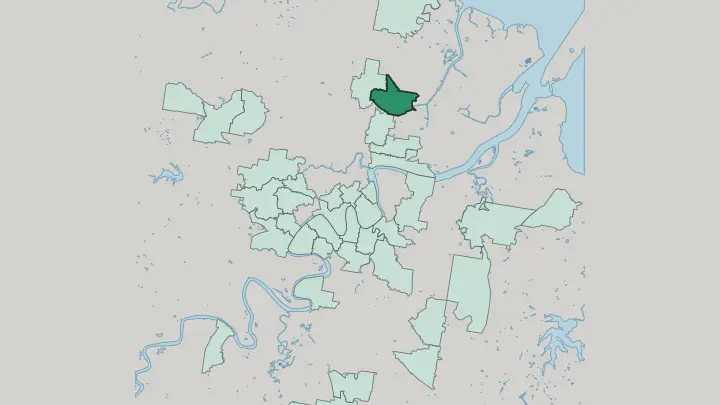 Map of Nundah in Brisbane