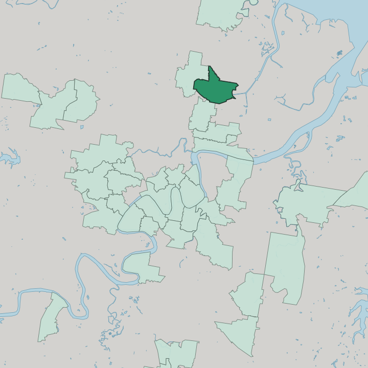 Map showing Nundah — In Brisbane