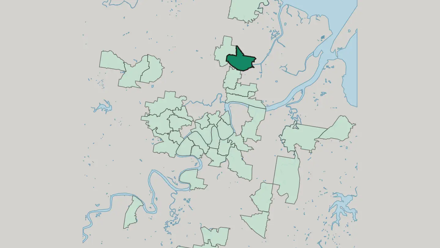 Map of Nundah in Brisbane