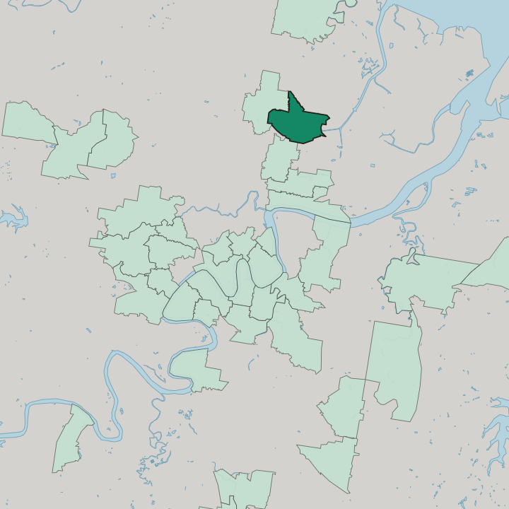 Map showing Nundah — In Brisbane