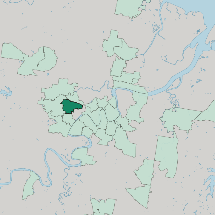 Map showing Paddington — In Brisbane