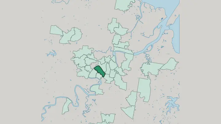 Map of South Brisbane in Brisbane