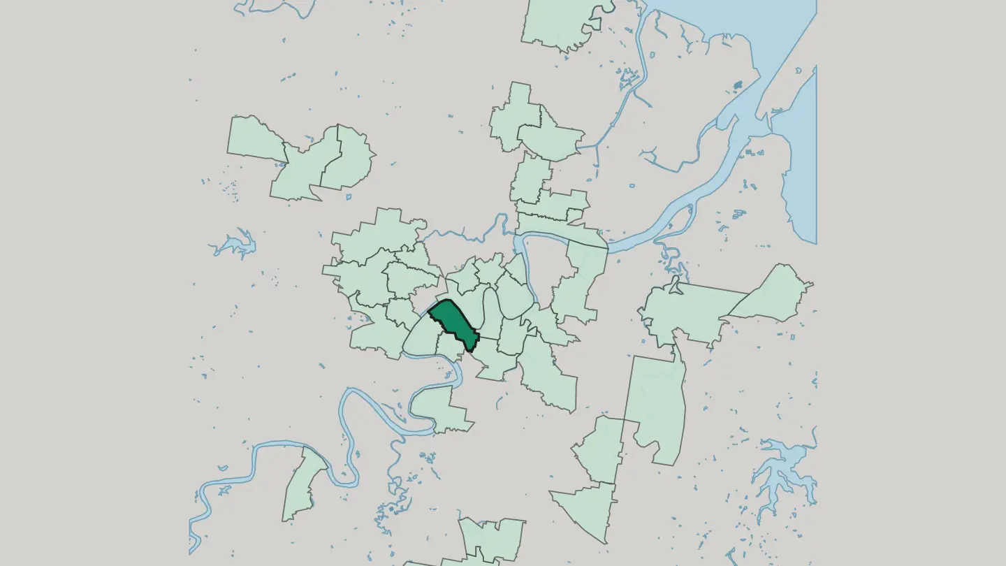 Map of South Brisbane in Brisbane