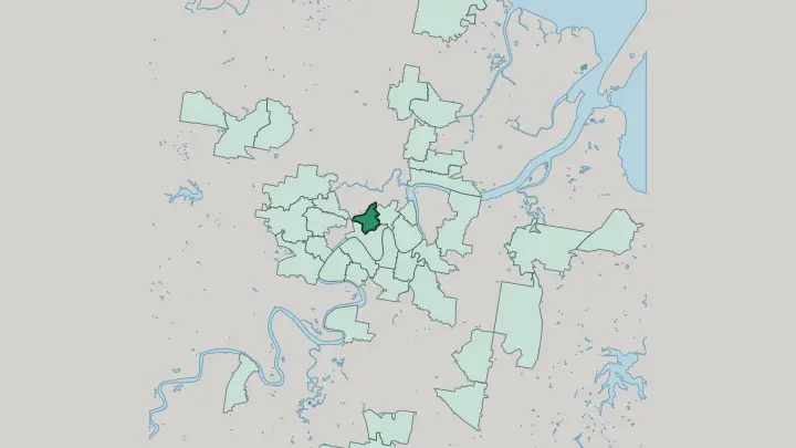 Map of Spring Hill in Brisbane
