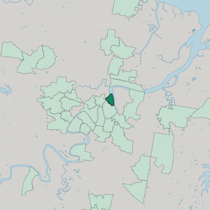 Map showing Teneriffe — In Brisbane