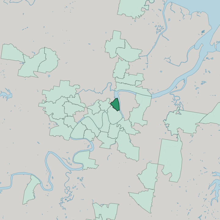 Map showing Teneriffe — In Brisbane