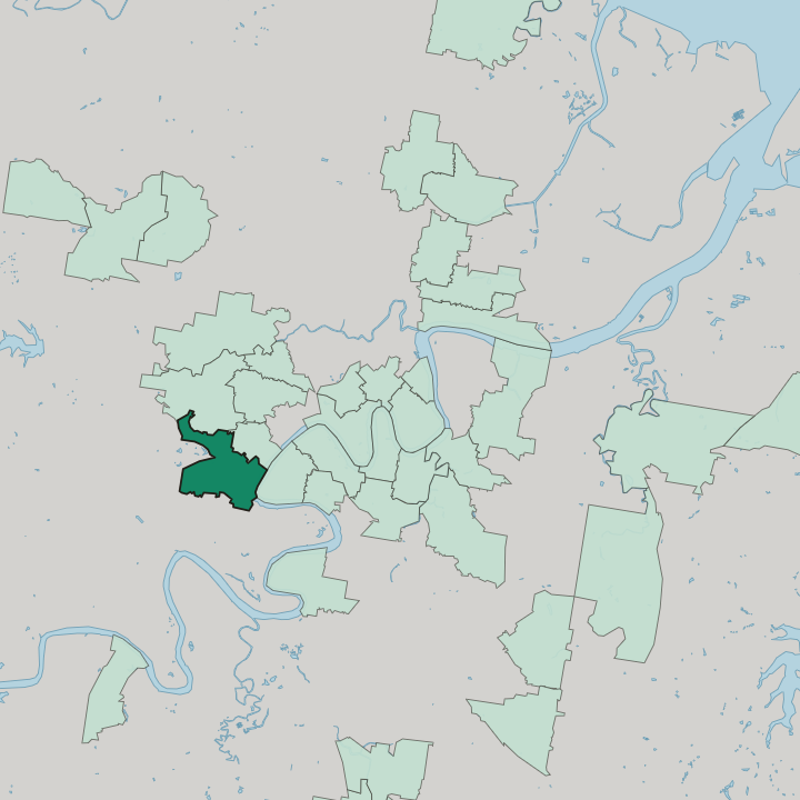 Map showing Toowong — In Brisbane