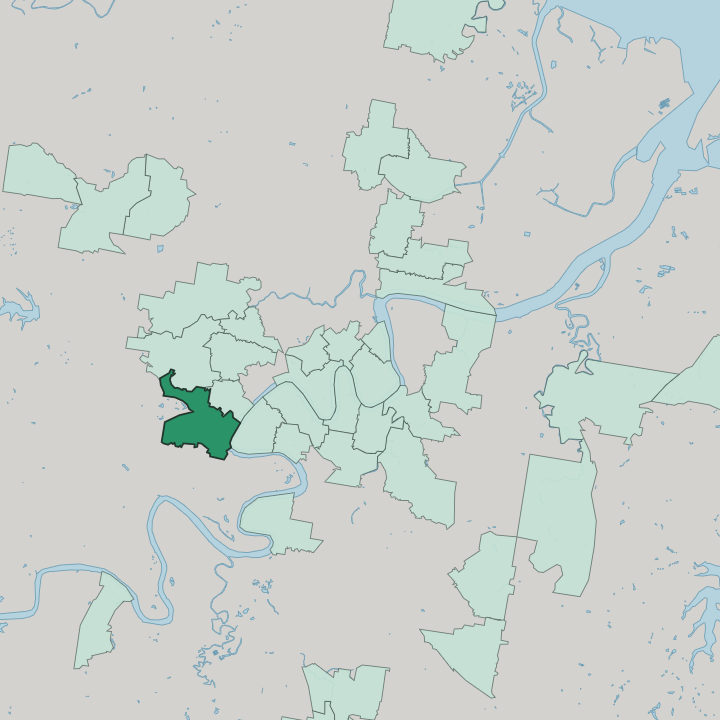 Map showing Toowong — In Brisbane