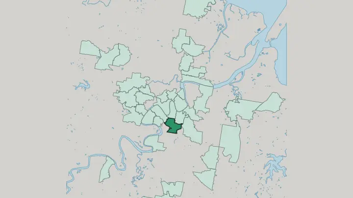 Map of Woolloongabba in Brisbane