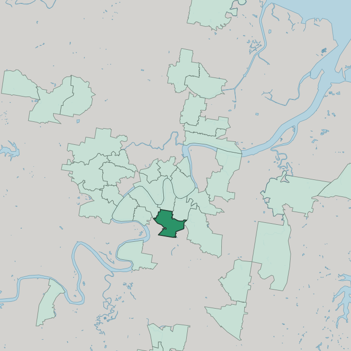 Map showing Woolloongabba — In Brisbane