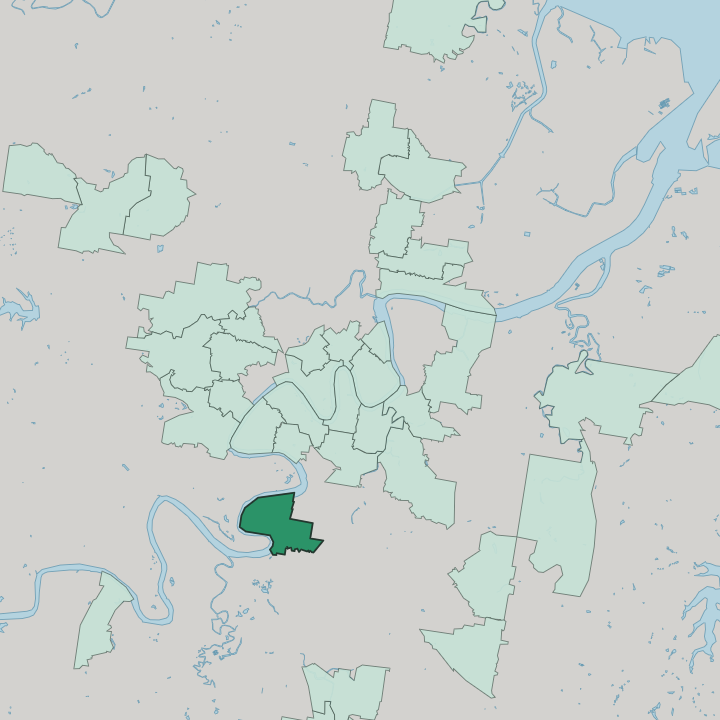 Map showing Yeronga — In Brisbane