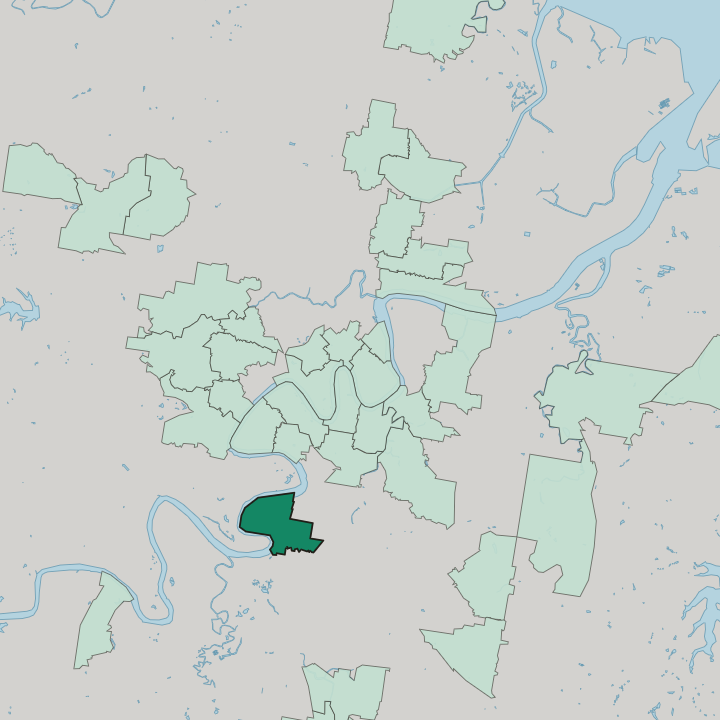 Map showing Yeronga — In Brisbane