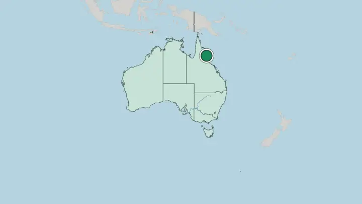 Map of Cairns in Australia