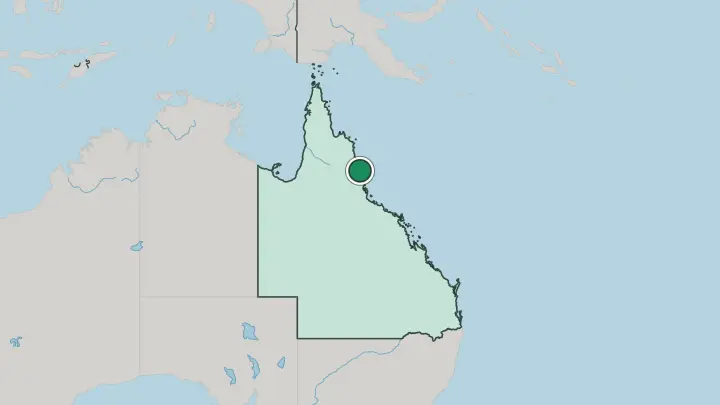 Map of Cairns in Australia