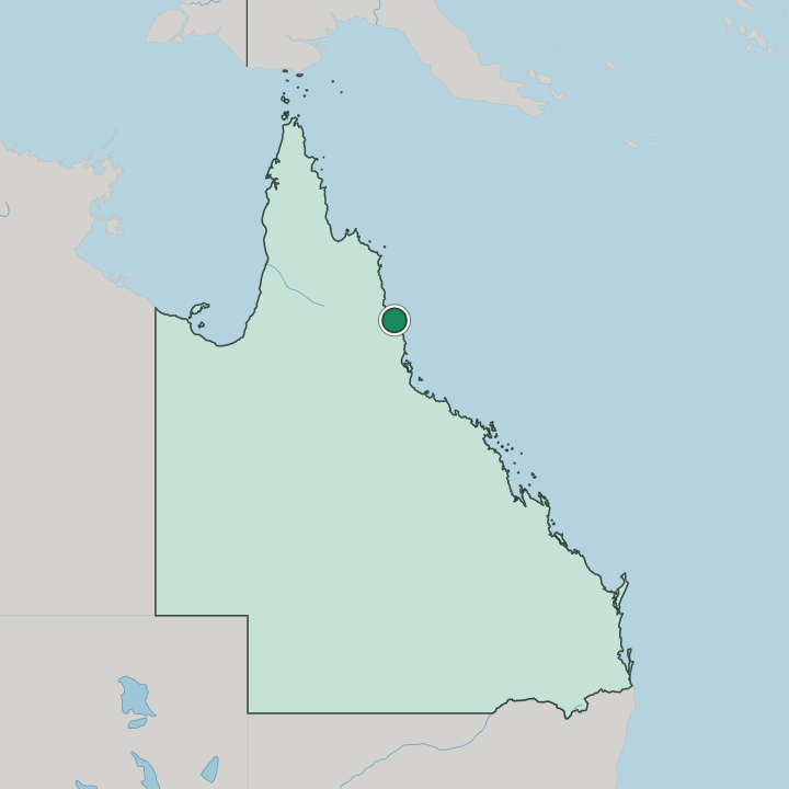 Map showing Cairns — In State of Queensland