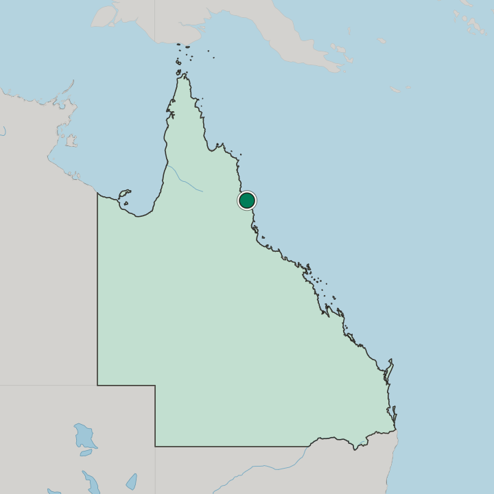 Map showing Trinity Beach — In State of Queensland
