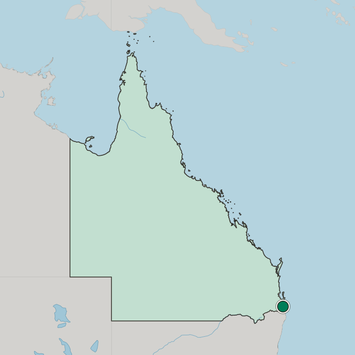Map showing Hope Island — In State of Queensland