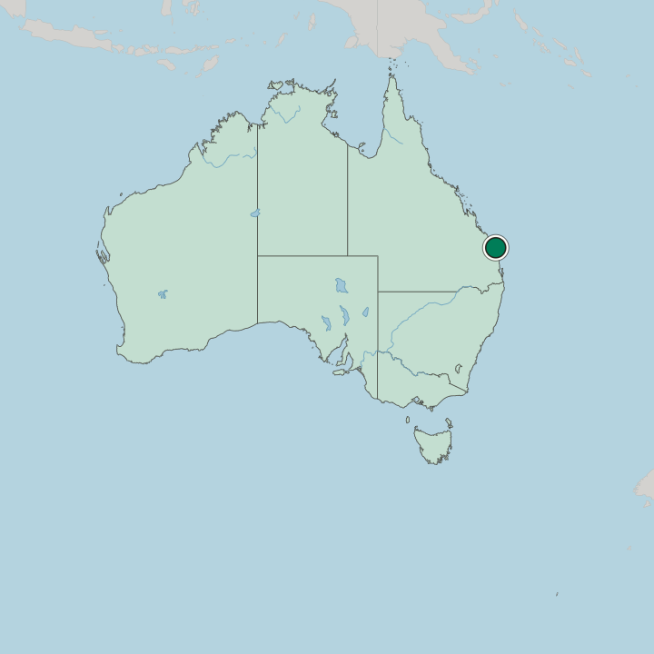 Map showing Hervey Bay — In Australia