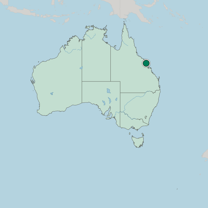 Map showing Mackay — In Australia