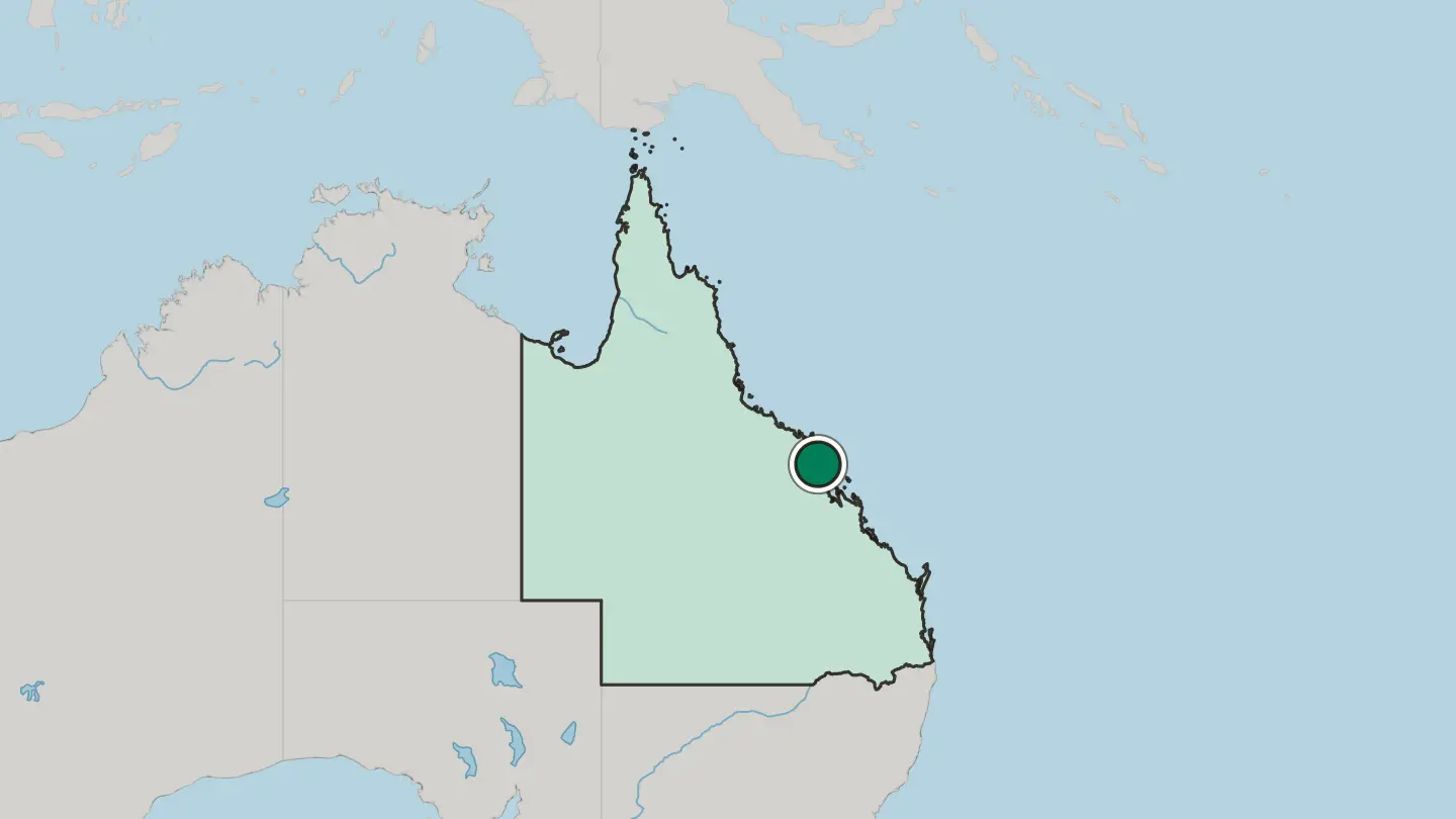 Map of Mackay in Australia