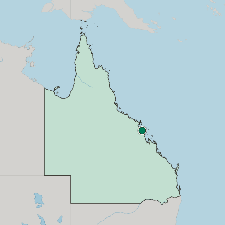 Map showing Mackay — In State of Queensland