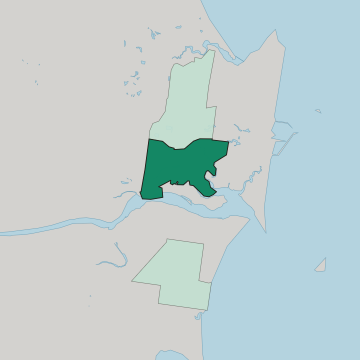 Map showing North Mackay — In Mackay