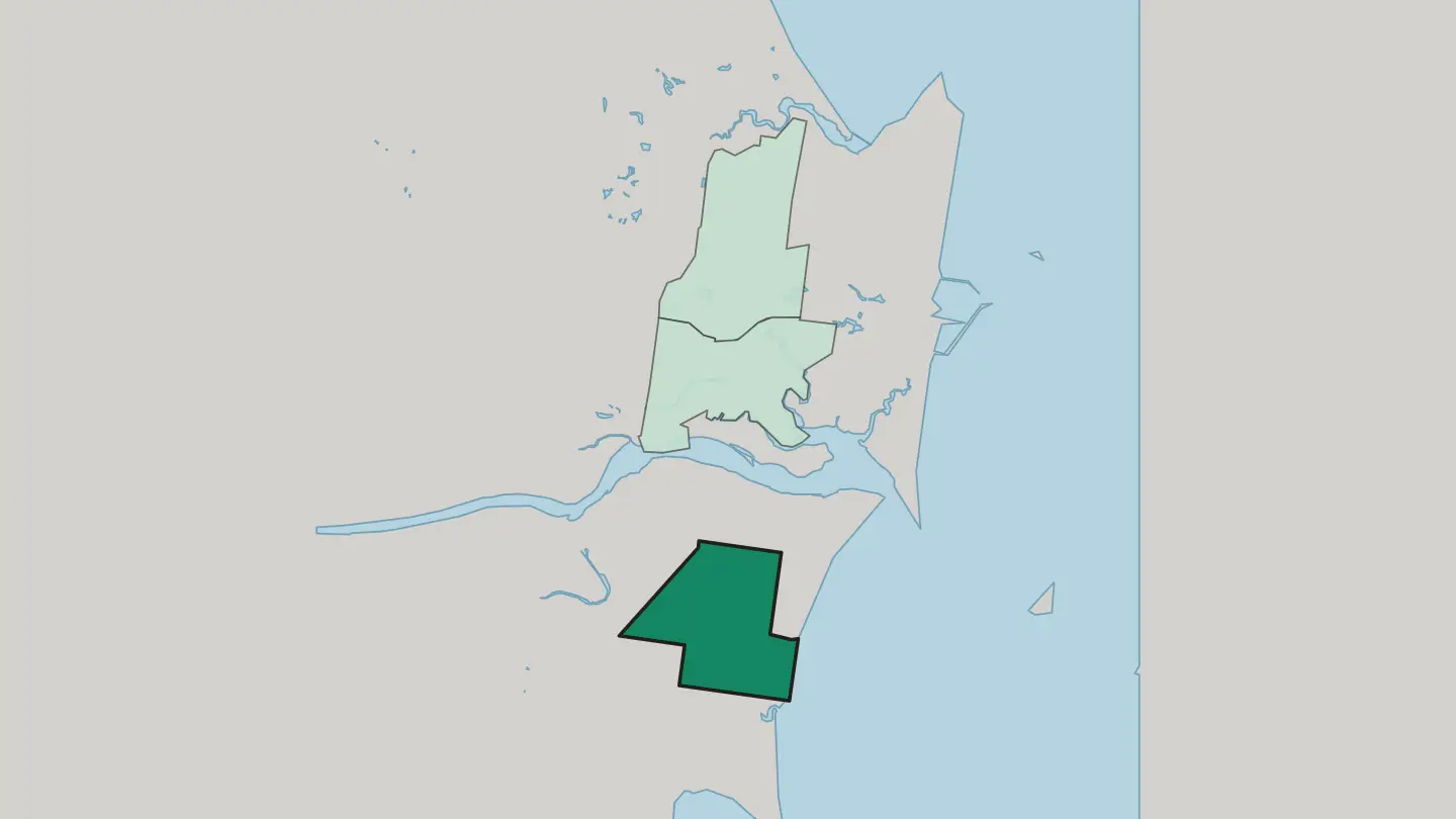 Map of South Mackay in Mackay