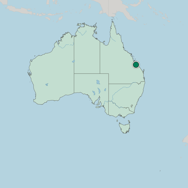 Map showing Rockhampton — In Australia
