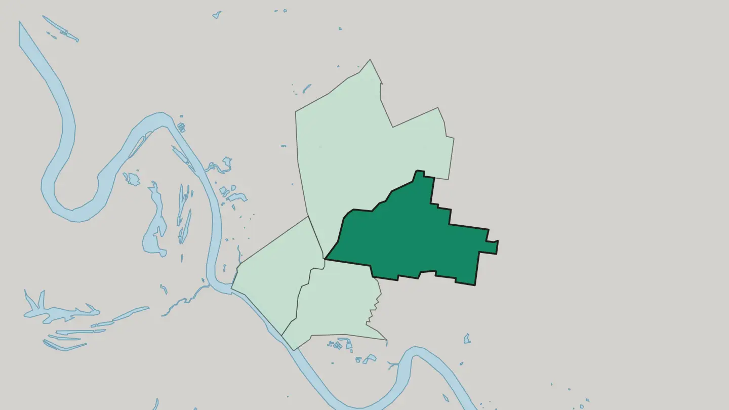Map of Frenchville in Rockhampton