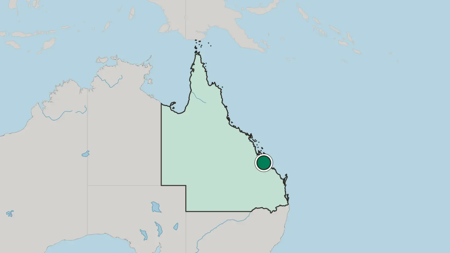 Map of Rockhampton in Australia