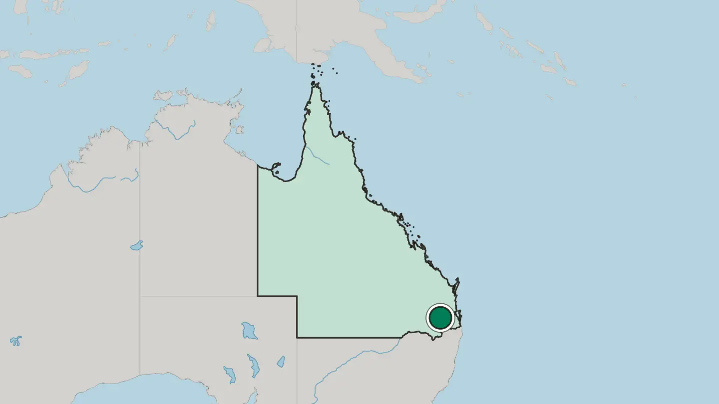 Map of Toowoomba in Australia