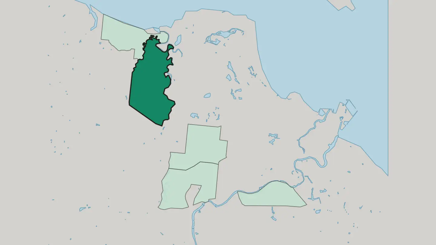 Map of Burdell in Townsville