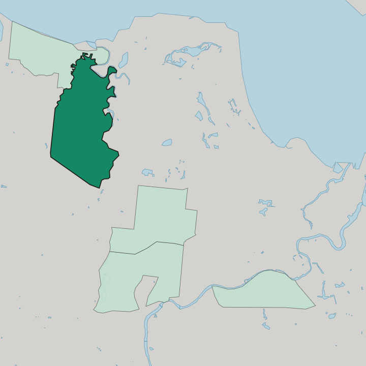Map showing Burdell — In Townsville