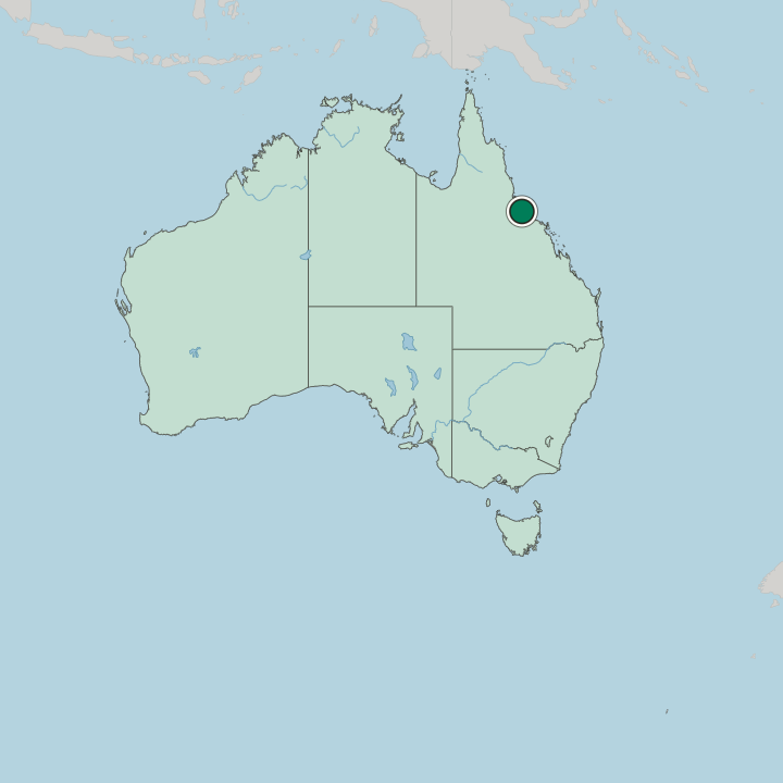 Map showing Bushland Beach — In Australia