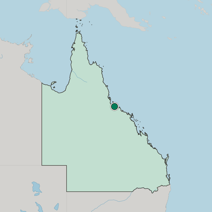 Map showing Bushland Beach — In State of Queensland