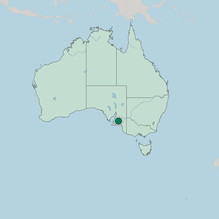 Map showing Christies Beach — In Australia