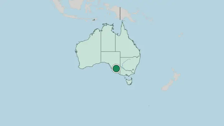 Map of Adelaide in Australia