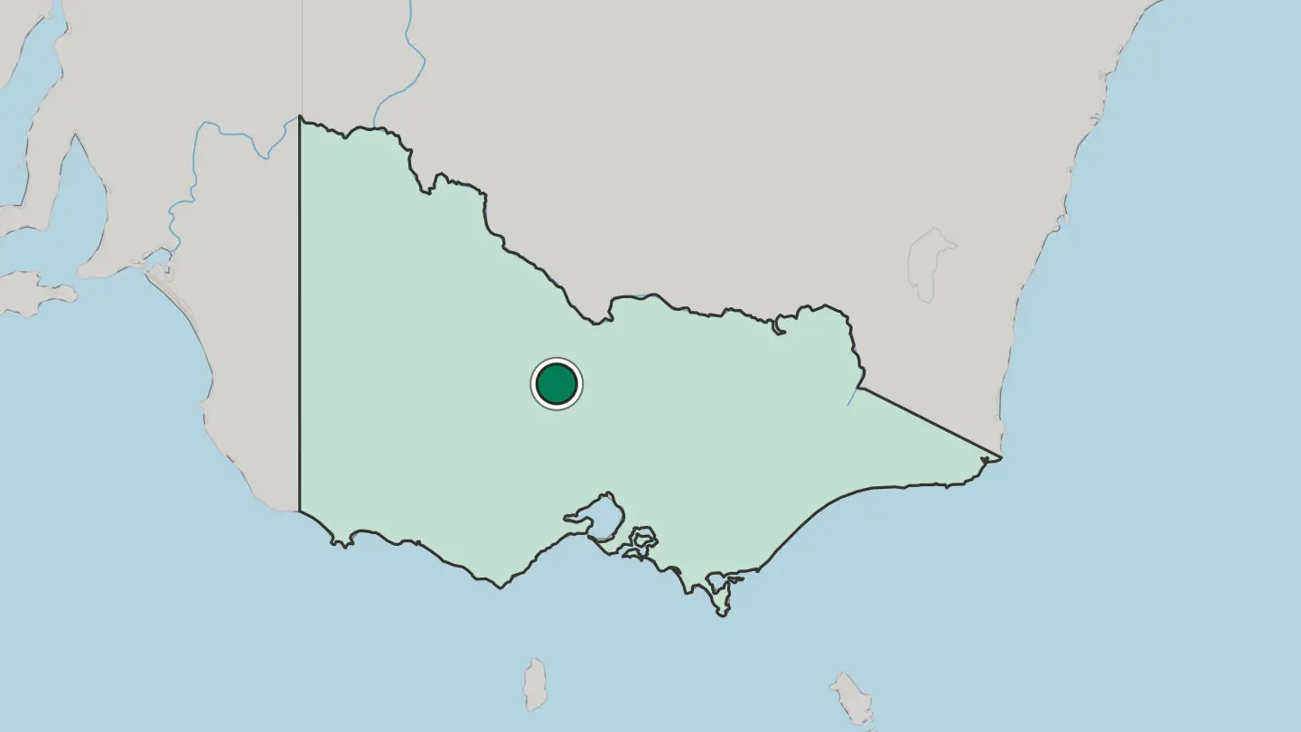 Map of Bendigo in Australia