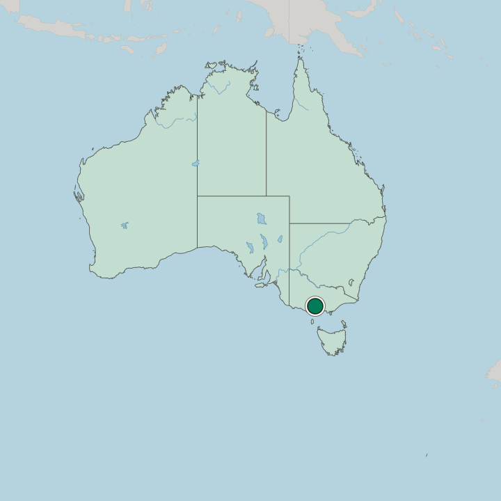 Map showing Geelong — In Australia