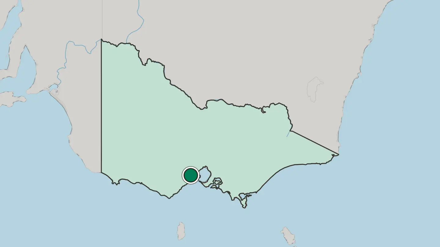 Map of Geelong in Australia