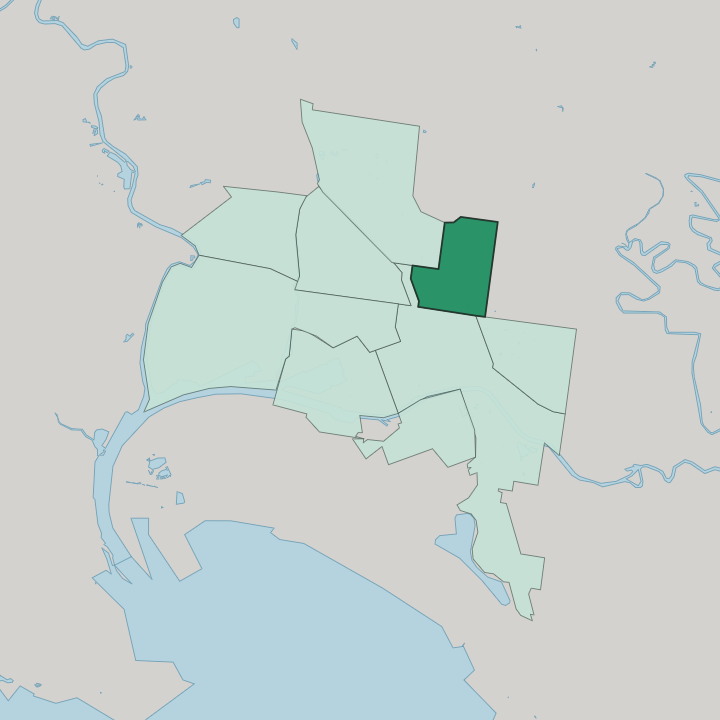 Map showing Carlton — In Melbourne