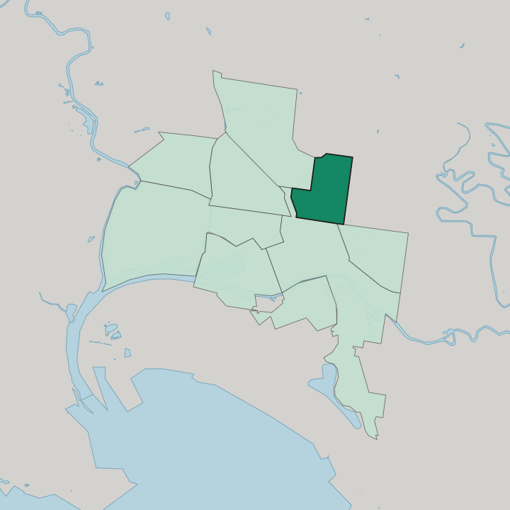 Map showing Carlton — In Melbourne
