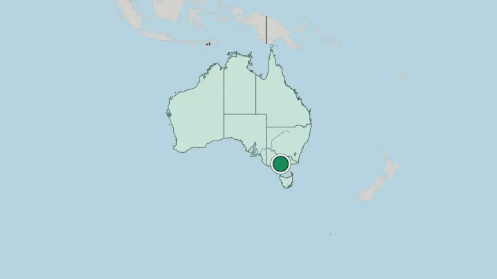 Map of Melbourne in Australia