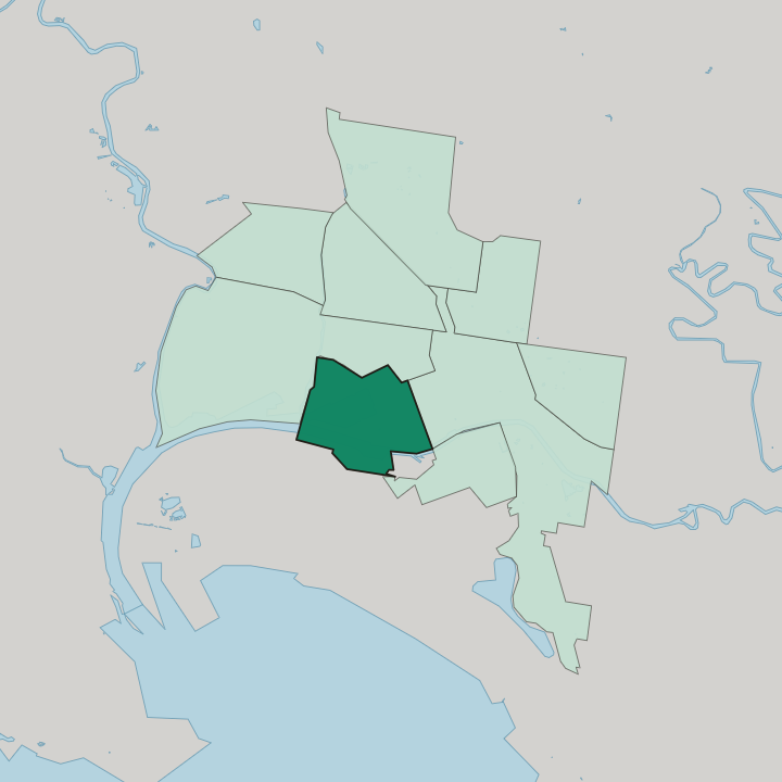 Map showing Docklands — In Melbourne