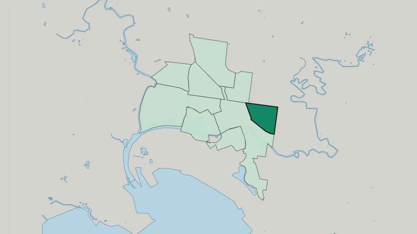 Map of East Melbourne in Melbourne