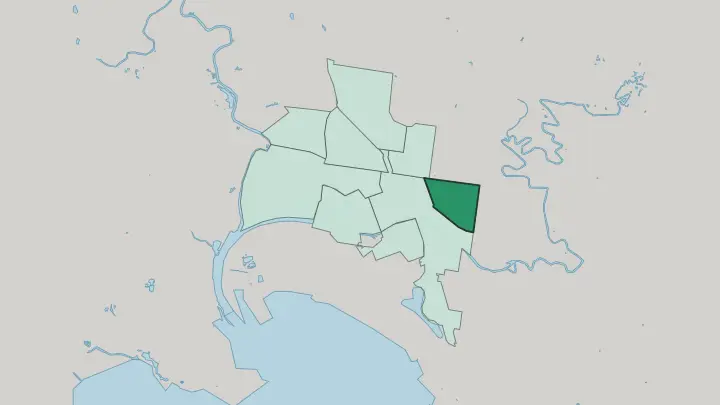 Map of East Melbourne in Melbourne
